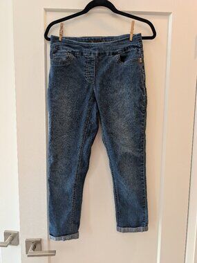 Reitmans R-Jeans Blue Pull-On High Waisted Slim Crop Jeans Size 3